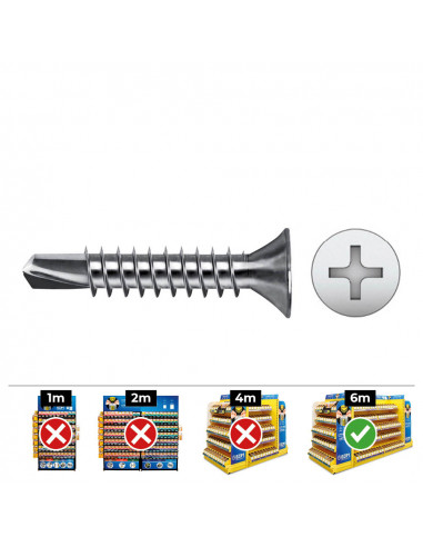 Mèche frais. philips din 7504p 4.8x32 zinc plat. boîte 250 uni. celo