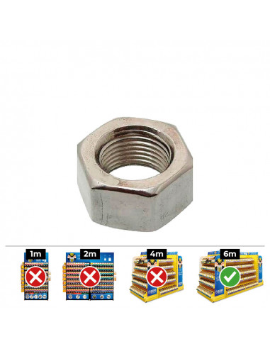 Ecrou hexa. din 934 12 zinc plat. boîte 100 uni. celo