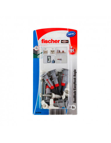 Blister 6 clous angles duoblade easyhook 557919 fischerblister 6 clous angles dupower easyhook 557919 fischer