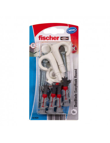 Blister 4 prises ouvertes duoblade easyhook 8x40 557924 fischer