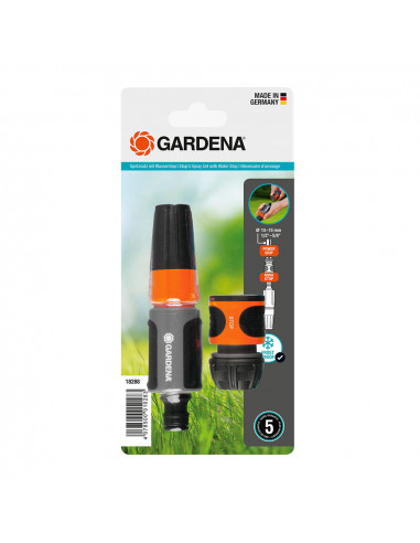 Kit terminal d'irrigation. lancement multi jet+connecteur. 13mm (1/2") 15mm (5/8") (blister) gardena