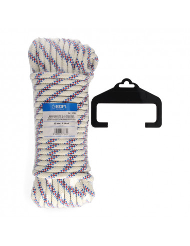 Écheveau 20 mt. polyester drisse tricolore haute tenacité. calibre 10 mm edm