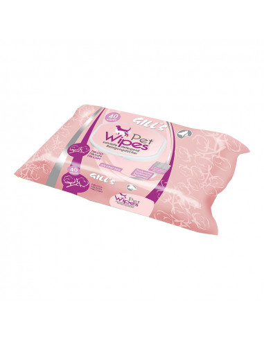 Serviettes humides xl aroma talc parfum 40 unités (30x20cm) gill's