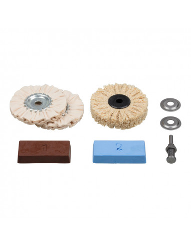 Set de polissage professionnel pour métaux, plastique, marbre, etc. 2179000 wolfcraft