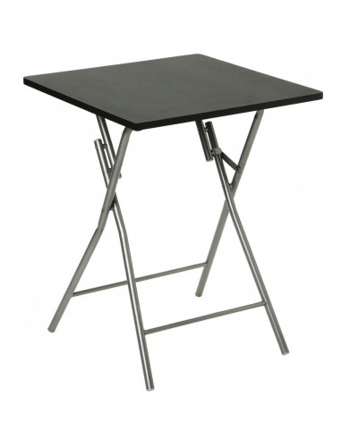 Table pliante noire 60 x 60 x 75 cms