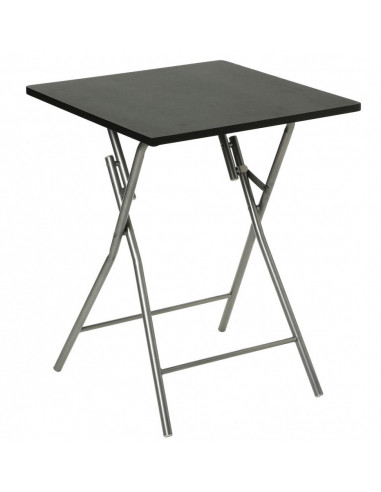Table pliante noire 60 x 60 x 75 cms