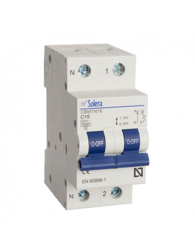 Solera magnetothermique 1 polo + neutre 10a cbm1n10