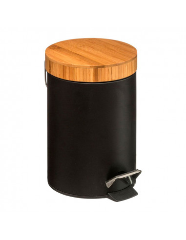 Poubelle de bain bambou-noir 3l collection 'natureo'