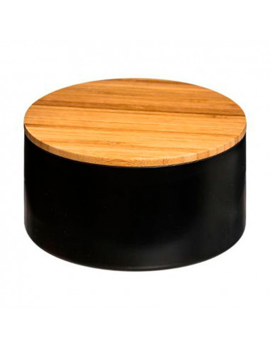 Boîte de rangement avec miroir de salle de bain collection bambou-noir 'natureo'