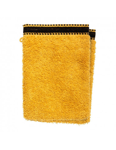 Pack 2ud gants-serviette premium couleur moutarde 15x21cm