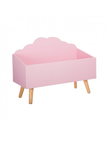 Coffre rose pour enfants 58x28x45.5cm