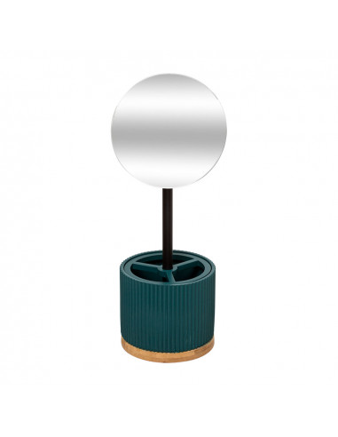 Miroir de salle de bain avec organisateur vert collection patrol 'colors'