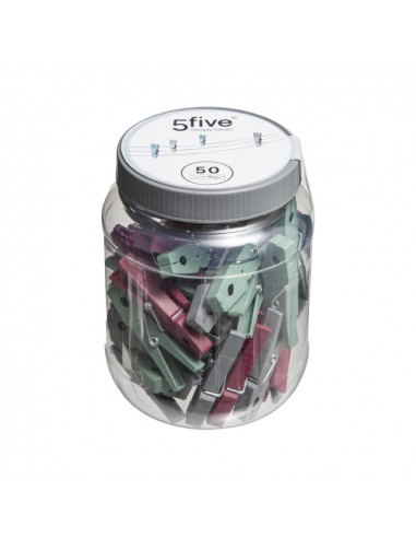 Pot avec 50 clips à vêtements