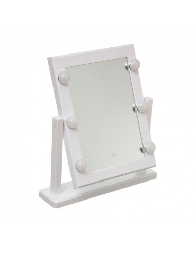Miroir led collection 'hollywood' 37x9x40,5cm blanc