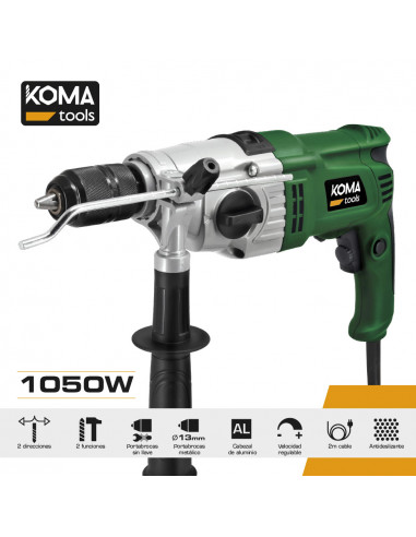 Perceuse à percussion 1050w 13x39x26cm koma tools