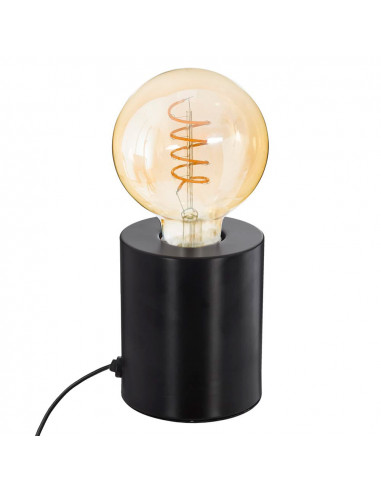 Lampe de table noire 10,5x9cm e27 (ampoule non inclus)