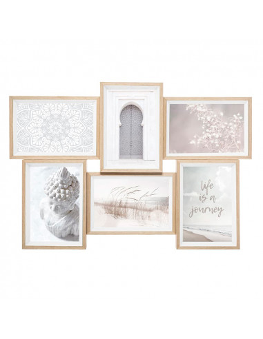 Set 6 cadres photo collection 'mille-mille' couleurs assorties 45x31x3cm