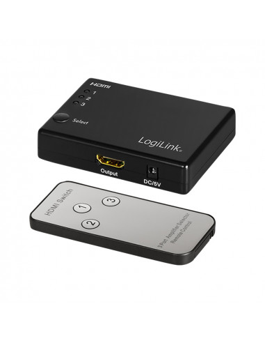 Commutateur hdmi 3 ports, 1080p/60hz logilink