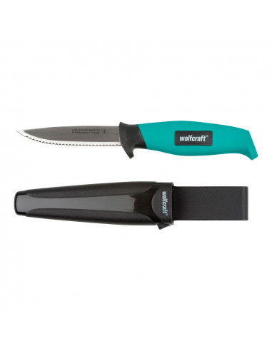 Couteau d'exterieur avec etui 4086000. wolfcraft