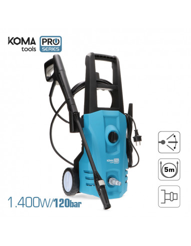 Nettoyeur haute pression 1400w 120 bar 32x23.8x64.8cm koma tools