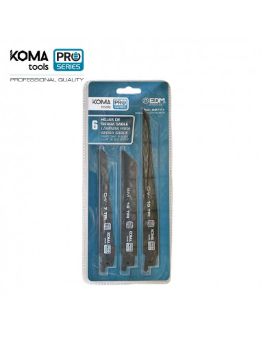 Kit 6 lames de rechange pour 08776 koma tools pro series battery