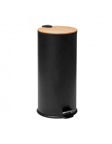 Poubelle de cuisine bambou-noir collection 'baltik'