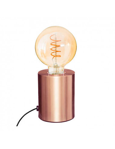 Lampe de table cuivre 10,5x9cm e27 (ampoule non inclus)