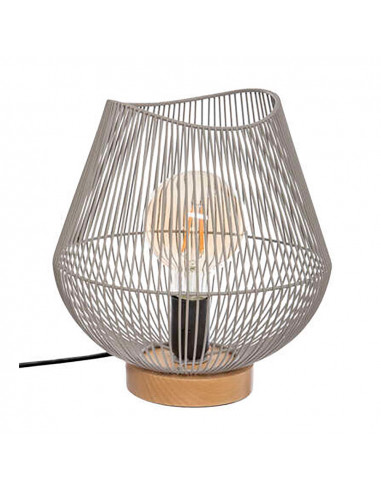 Lampe de table gris e27 col.'jena '28x26cm