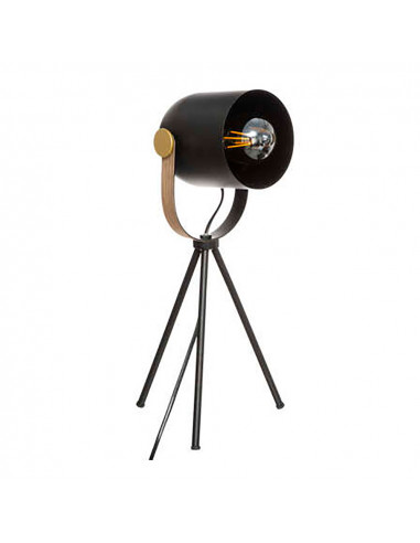 Lampe trépied modele "action" e27 couleur noir