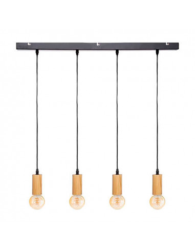 Lampe de plafonnier col."ays" e27 60w couleur noir/beige 110x100cm