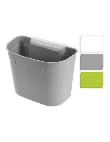 Panier pour déchets de cuisine top couleurs variées .28x17x21cm, poids 225 grammes, en 3 couleurs variées blanc, vert, gris