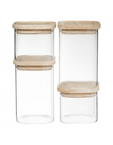 Lot de 4 bots cuisine empilables