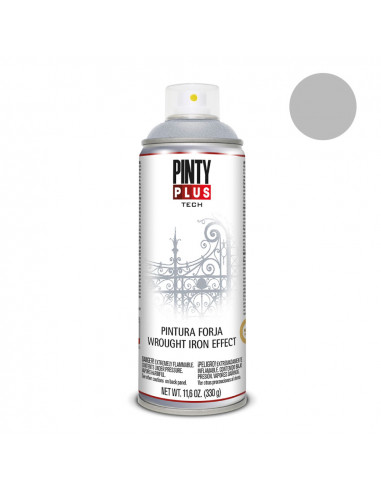 Peinture en aérosol pintyplus tech effet fer forgé 520cc gris fj113