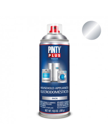 Peinture en aérosol pintyplus tech inox electroménagers e150 spray 520cc