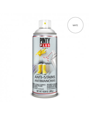 Peinture en aérosol pintyplus tech anti-tâches 520cc x101 blanc