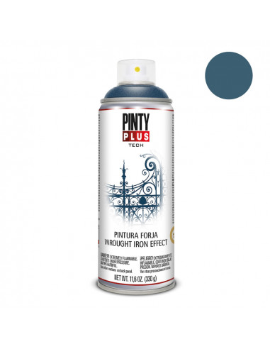 Peinture en aérosol pintyplus tech effet fer forgé 520cc bleu fj826