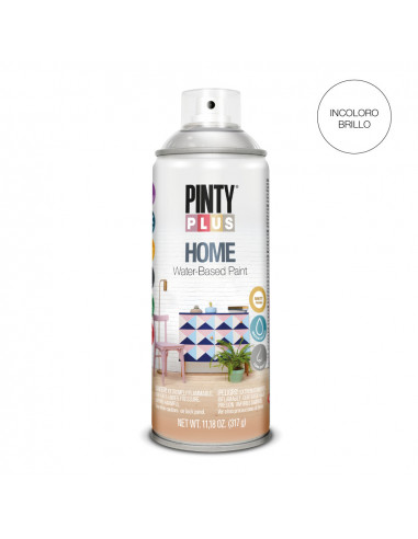 Peinture en aérosol pintyplus home gloss varnish hm441
