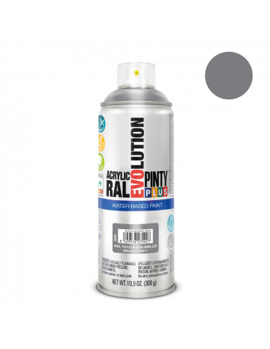 Peinture en aérosol pintyplus evolution water-based 520cc ral 7012 gris basalte