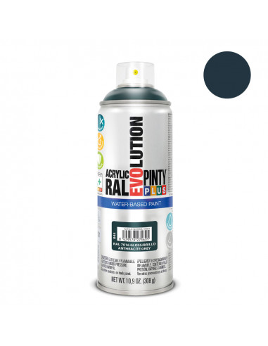 Peinture en aérosol pintyplus evolution water-based 520cc ral 7016 gris anthracite
