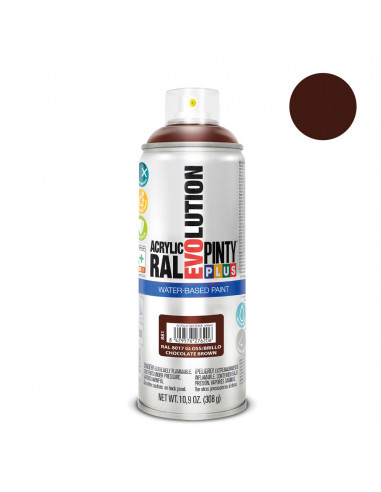Peinture en aérosol pintyplus evolution water-based 520cc ral 8017 brun chocolat