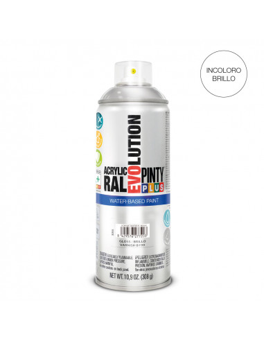 Peinture en aérosol pintyplus evolution water-based 520cc b199 vernis brillant