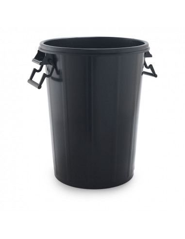 Poubelle couleur noire 100 litres sans couvercle sp berner