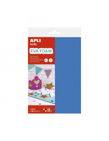 Pack de mousse eva multicolore a4 10 feuilles apli kids