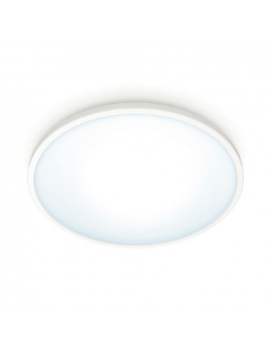 Plafon led wiz 14w 1300lm ø242mm cadre blanc philips