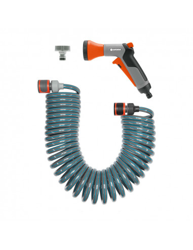 Kit de tuyau d'irrigation spirale flexible. longueur totale 10m gardena