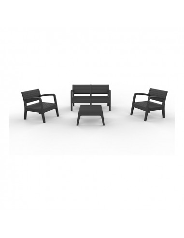 Jardin/terrasse jeu de 2 fauteuils+1 canapé+1 table centrale fauteuils: 72x66x63.5cm canapé: 120x48x69 table: 62x66x35cm cou ...