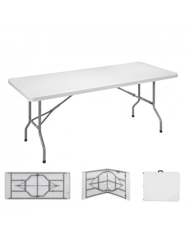 Table pliante 180x74x74cm tube ø22x1.0mm edm