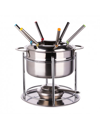Fondue inox pour 6 personnes.