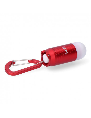 Lampe de poche porte-clés avec mousqueton 1 led. 3xlr44 (piles incluses) couleurs assorties. edm