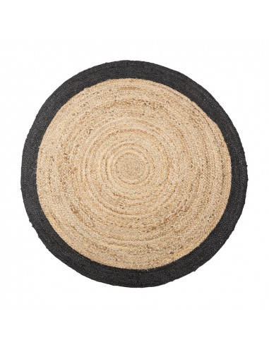 Tapis chevrons noir diam.120cm atmosphère